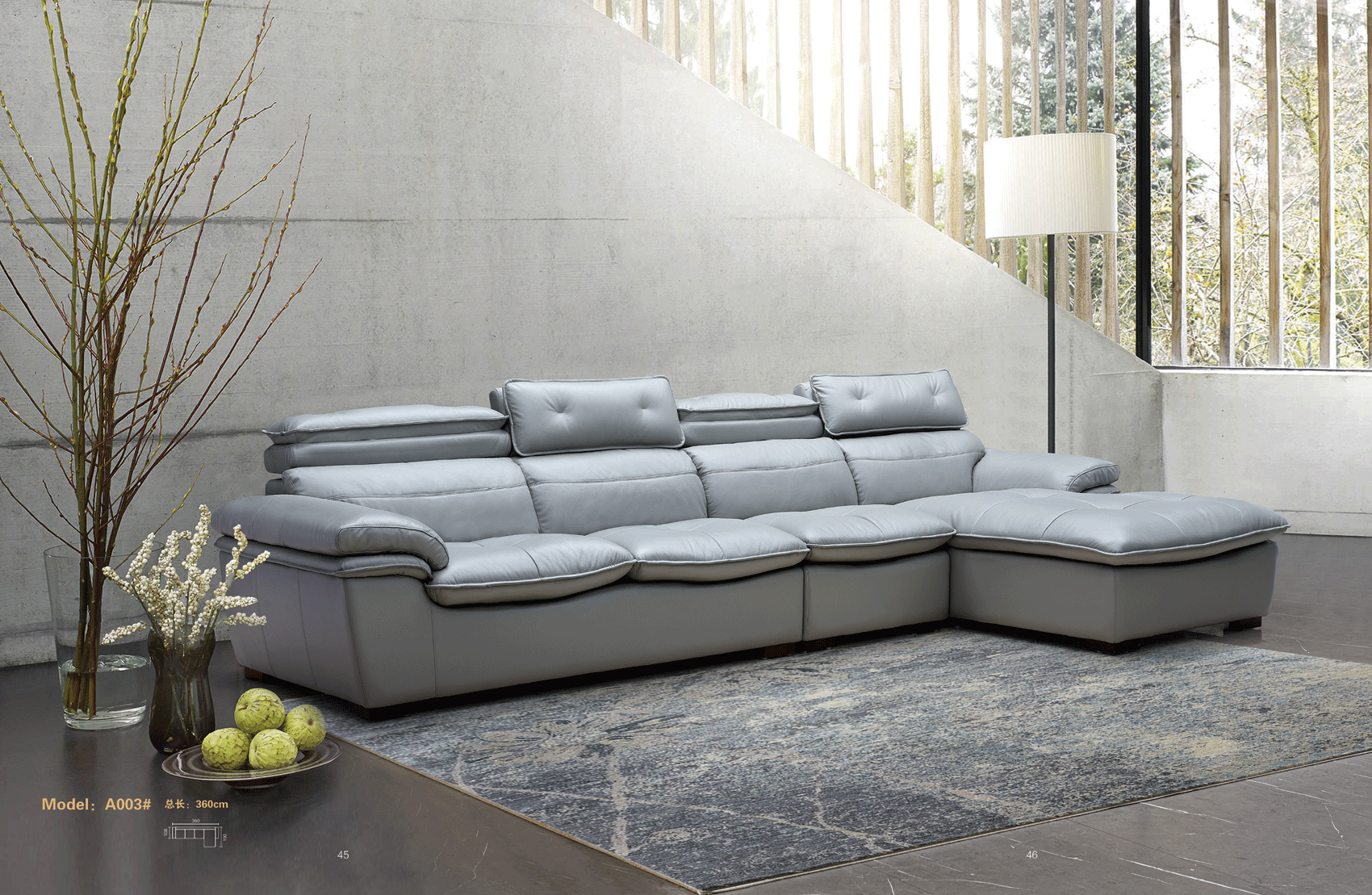 Living Room Furniture Sofas Loveseats and Chairs A003 Sectional
