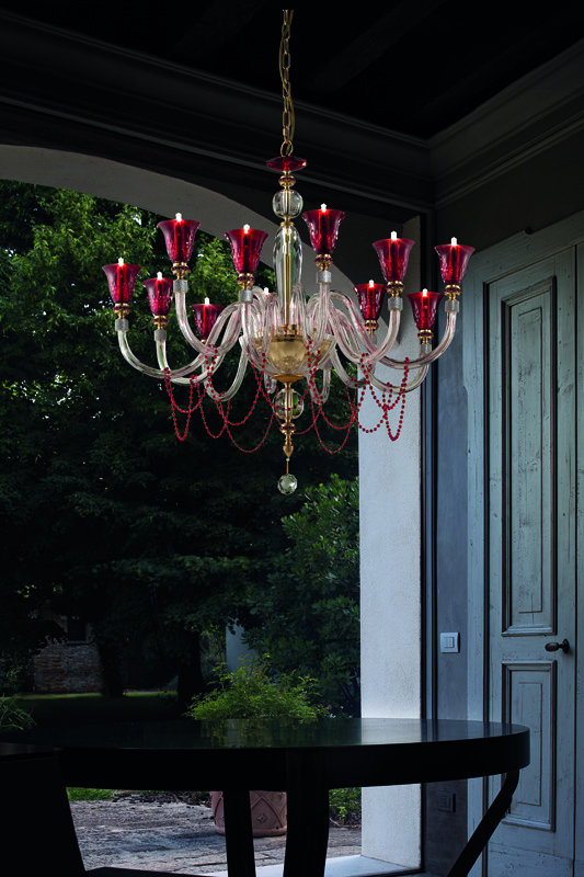 Brands Euroluce Shen Collection Claire L6+6 ruby