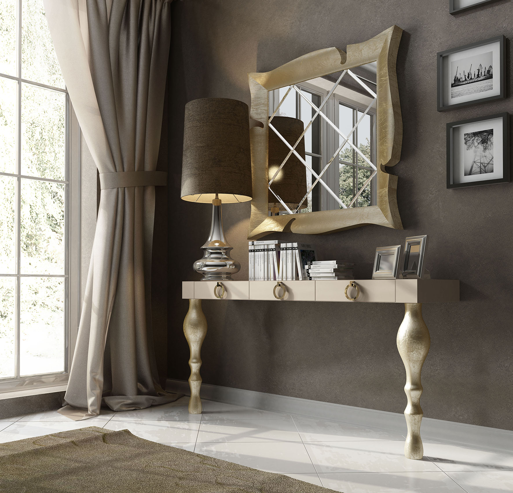 Brands MSC Modern Wall Unit, Italy CII.20 Console Table