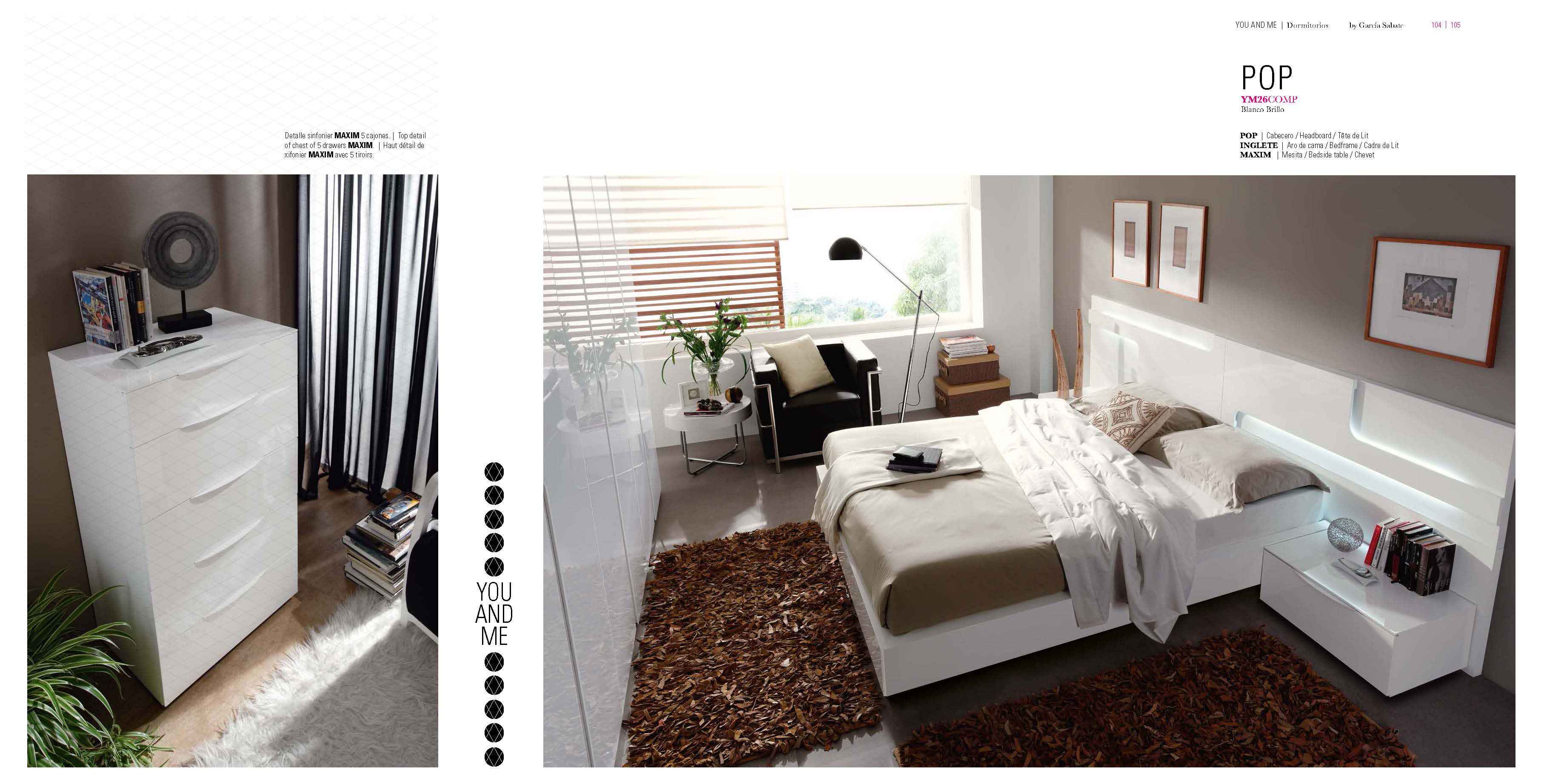 Bedroom Furniture Modern Bedrooms QS and KS YM26