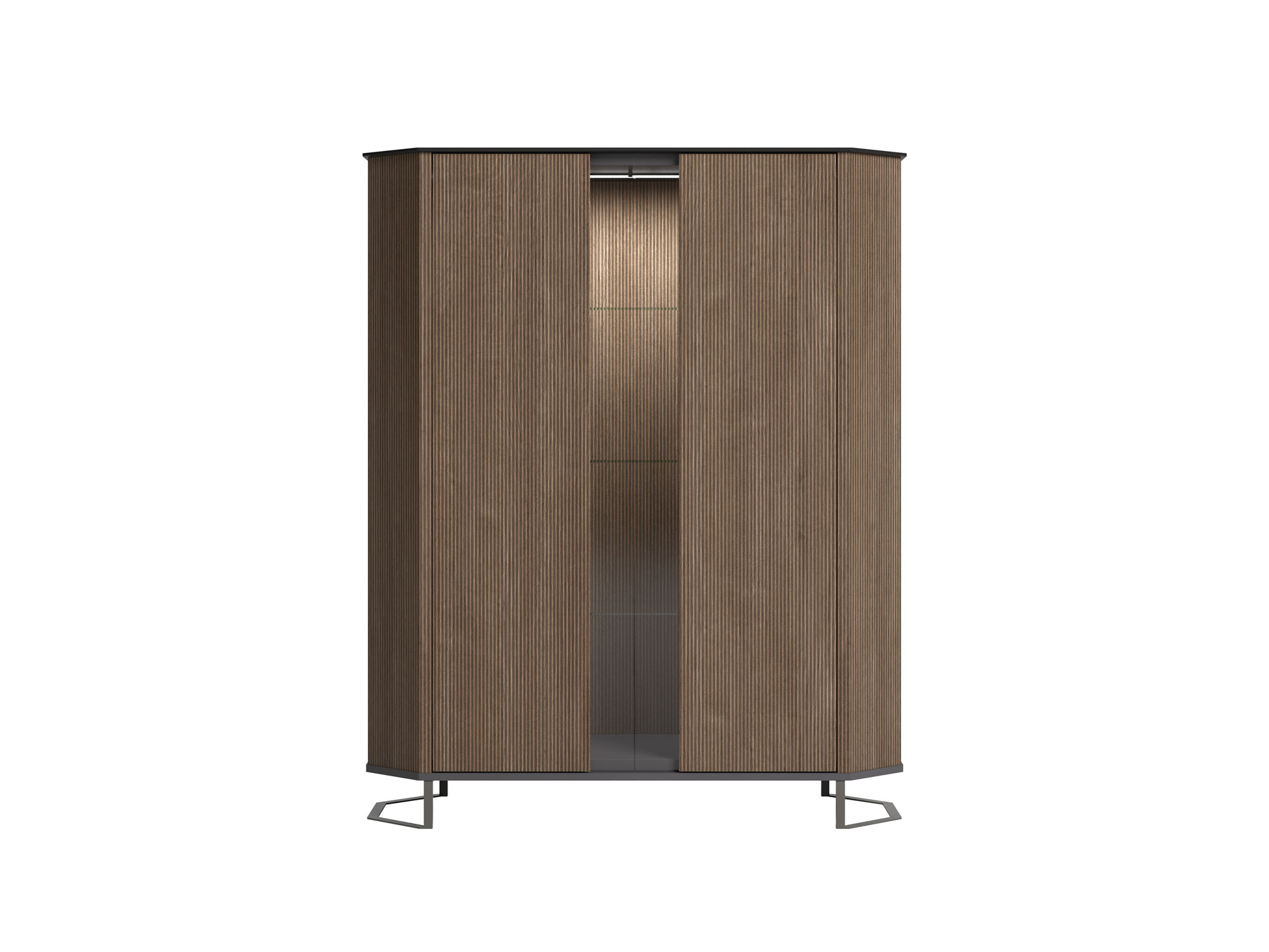 Dining Room Furniture China Cabinets and Buffets Hexagon 2 Door Cabinet