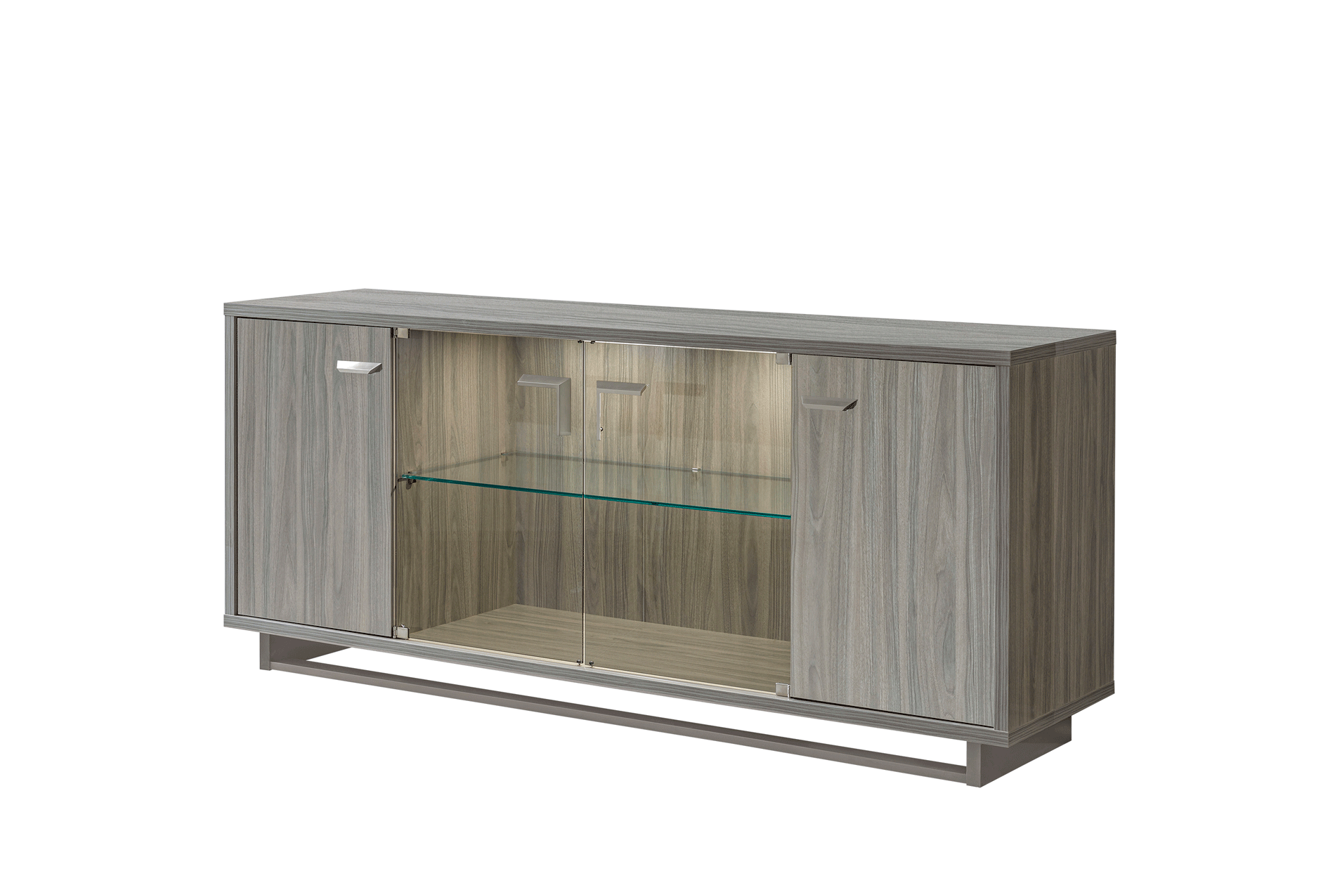 Wallunits Entertainment Centers Volare 4 Door buffet w/ mirror GREY