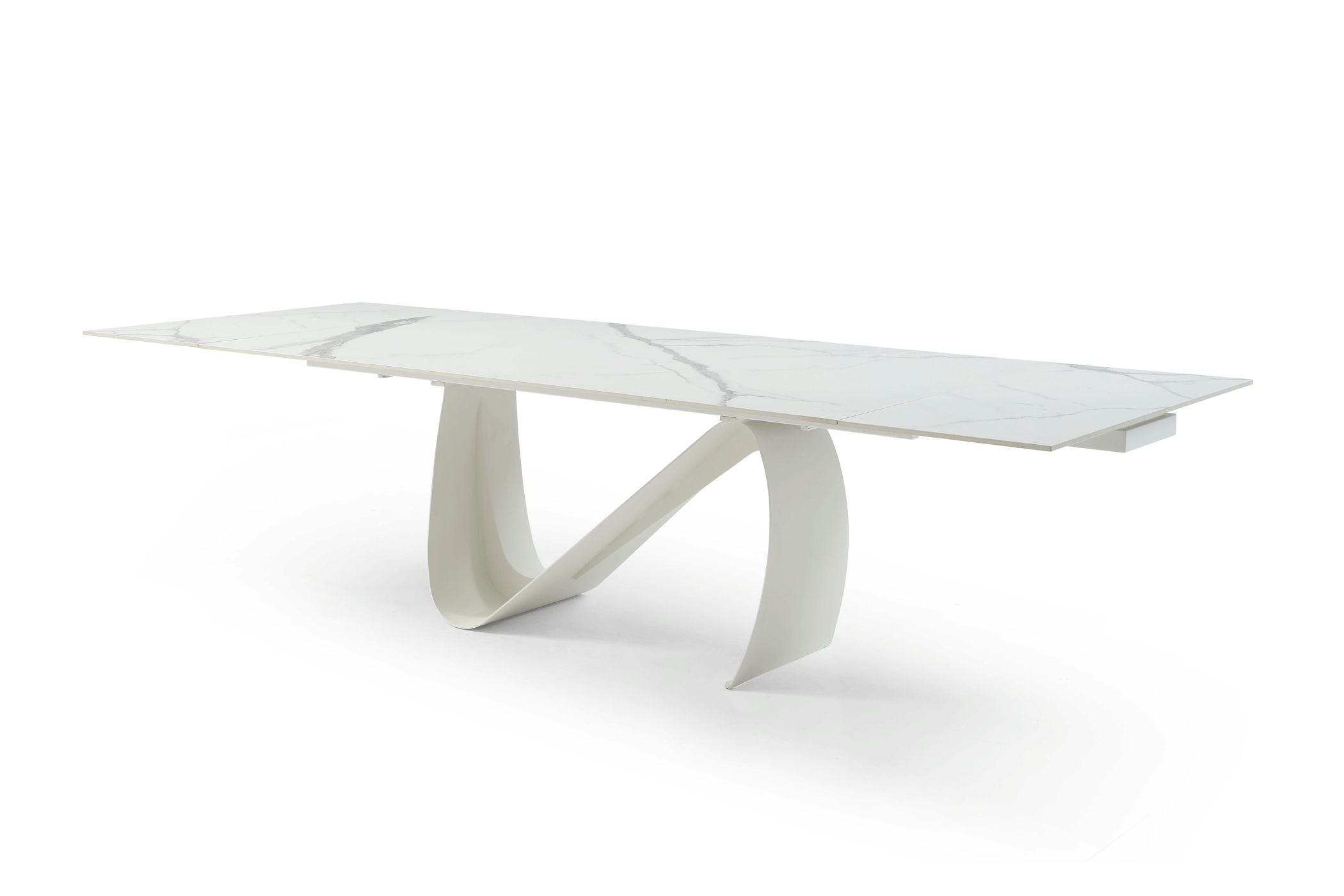 Dining Room Furniture Marble-Look Tables 9087 Table White