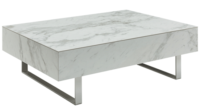 Living Room Furniture Sectionals 1497 White marble Coffee Table