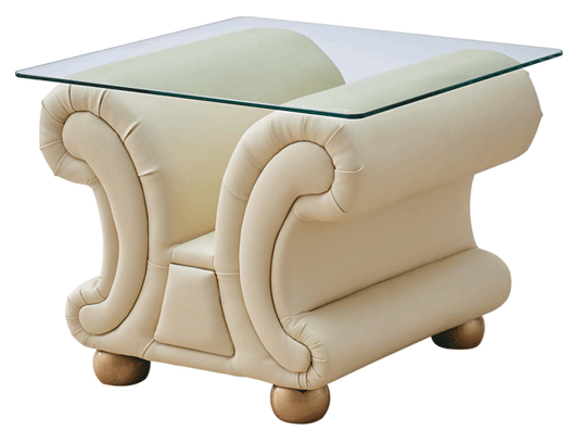Living Room Furniture Sectionals with Sleepers Apolo Ivory End Table