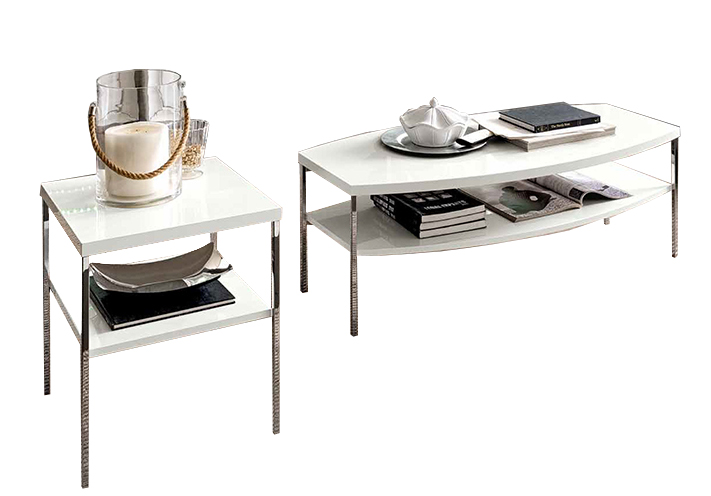 Living Room Furniture Coffee and End Tables Dama Bianca Coffee & End Table