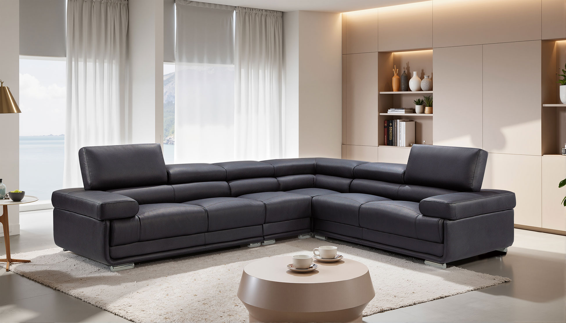 Living Room Furniture Sectionals 2119 Sectional Black