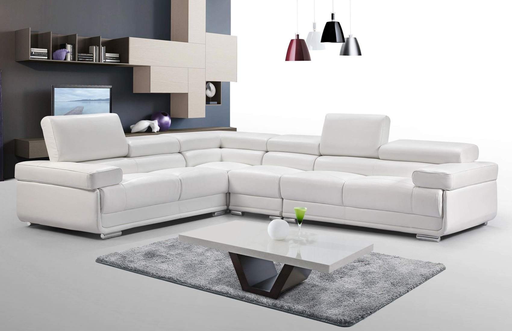 Brands Stella Collection Upholstery Living 2119 Sectional White