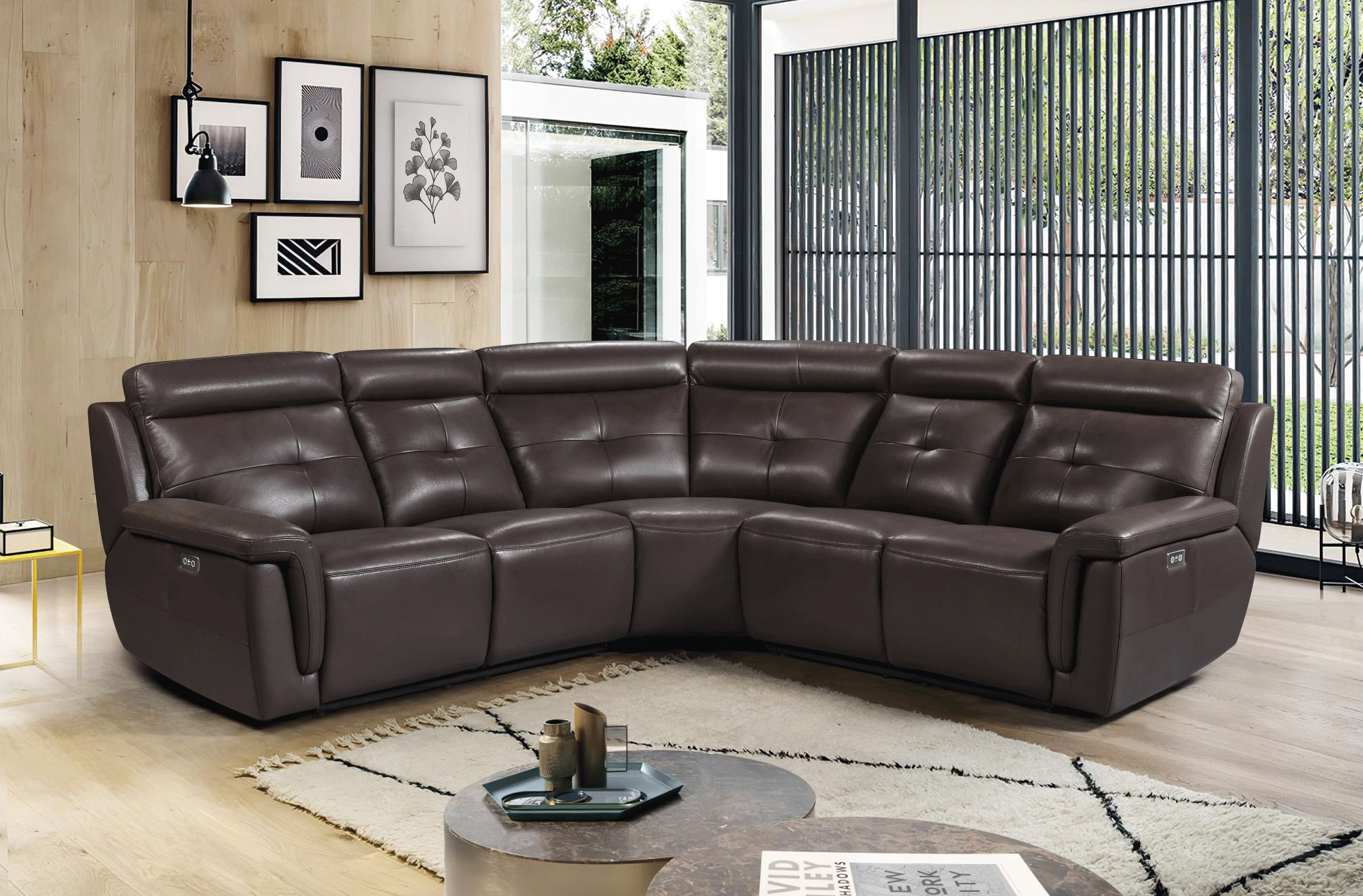 Brands Status Modern Collections, Italy 2937 Sectional w/ electric recliners