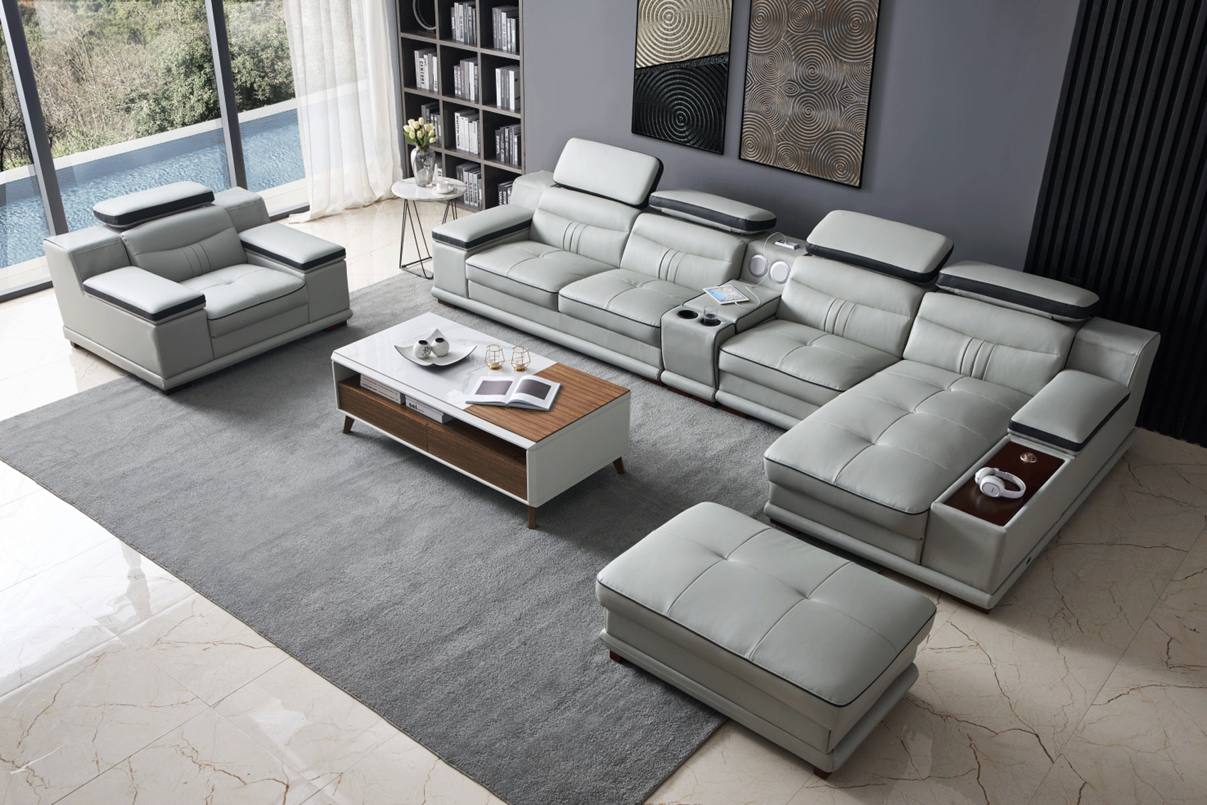 Bedroom Furniture Modern Bedrooms QS and KS 908 Sectional