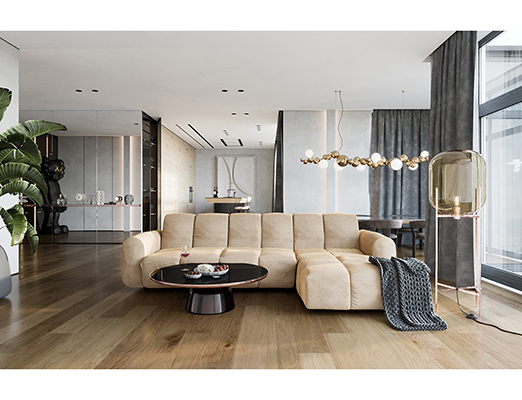Brands Modern Living Room, Poland Bullet Sectional w/sleeping function