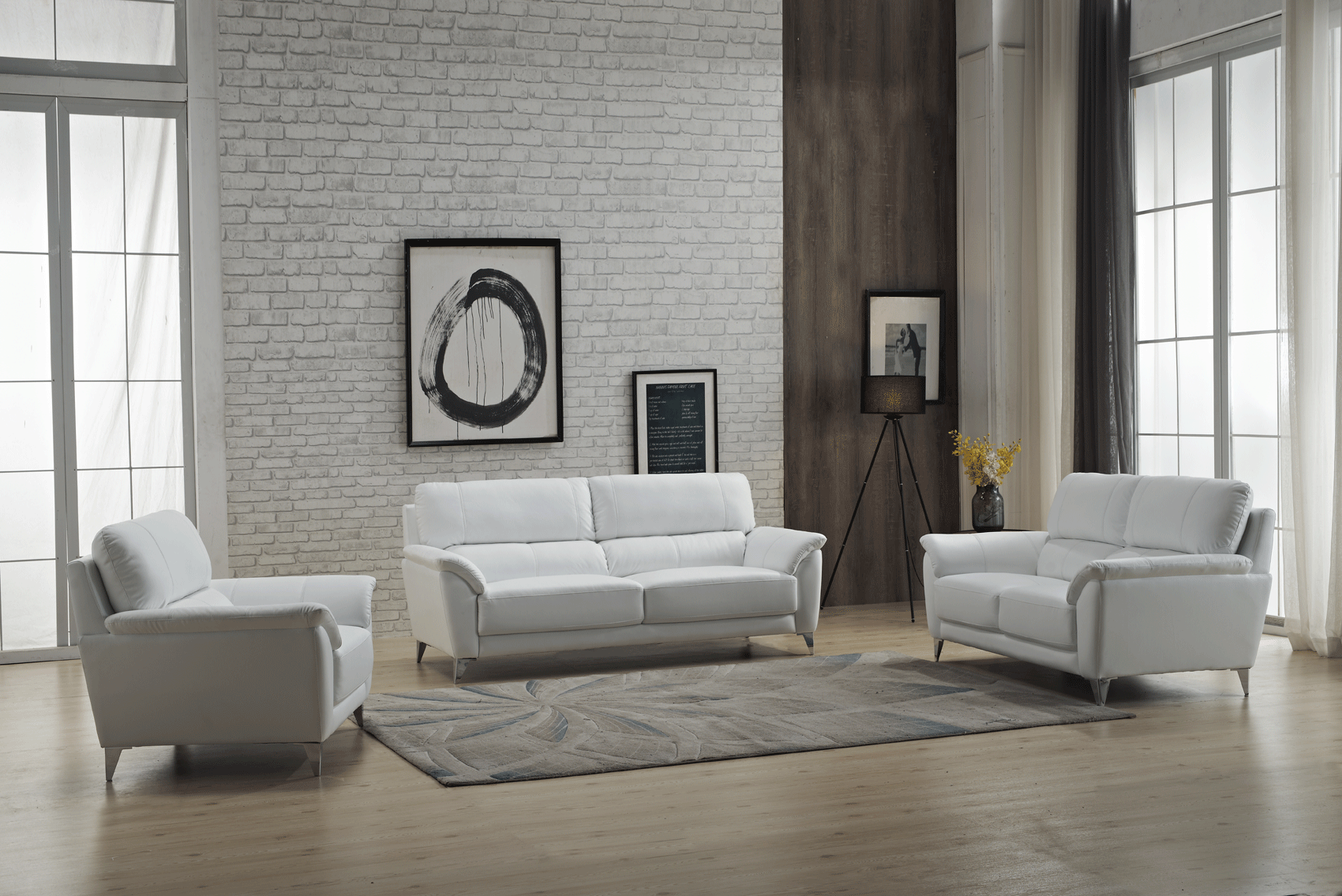 Living Room Furniture Sofas Loveseats and Chairs 406 Sofa White