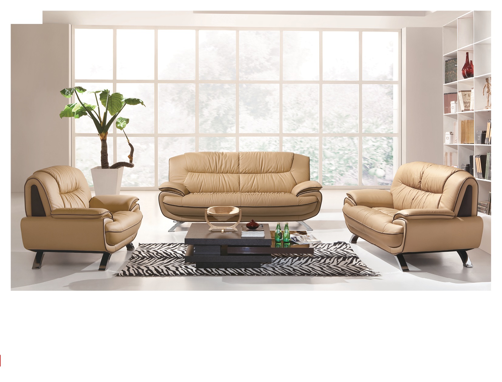 Living Room Furniture Sofas Loveseats and Chairs 405 Beige/Brown
