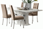 Dama Bianca Dining Table w/18" Extension.