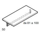 Shelve with hanging bar 100