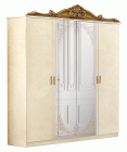 Barocco Ivory Gold 4-Door Wardrobe