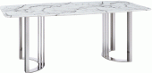 131 Silver Marble Dining Table